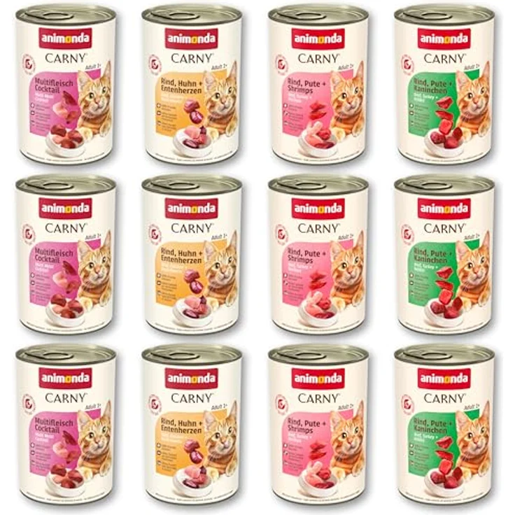Animonda Carny Nassfutter Katze Adult, Mixpaket Fleischauswahl 12x400 g, ohne Zucker und Konservierungsstoffe, für Katzen von 1-6 Jahren – Bild 3