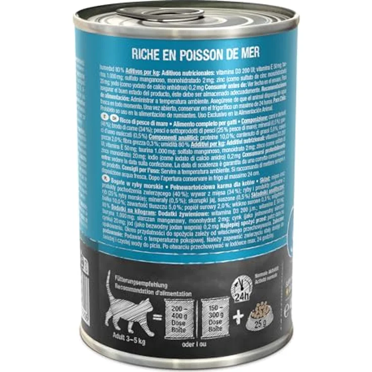 LEONARDO Nassfutter Seefisch, 6x400g, Getreidefreies Feuchtfutter für Katzen, Alleinfutter in reiner Fleischdose – Bild 3