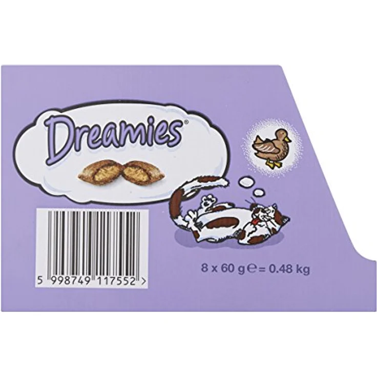 Dreamies Katzensnack Klassik - Sparpaket Ente, 6 x 60 g, knusprige Hülle mit cremig-weichem Kern, ohne künstliche Aromastoffe – Bild 9