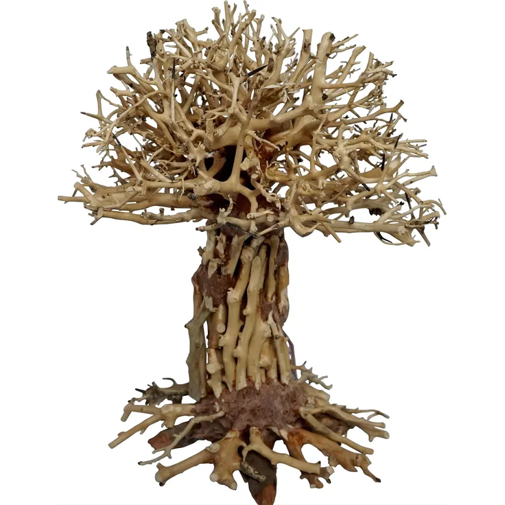 4fish Traerødder Pagode Bonsai, Aquarium Dekoration, 20x15x25 cm