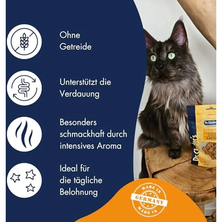 Dr. Clauder's Trainee Snack Käse, Proteinreiche getreidefreie Hundesnacks mit Vitamin B2 und Calcium, 80g – Bild 3