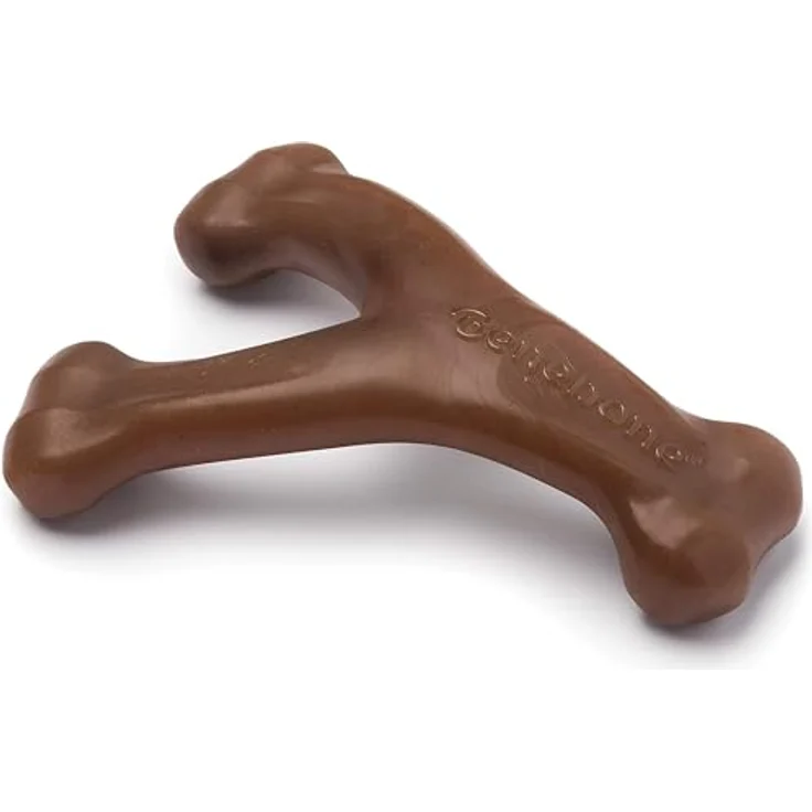 Benebone Wishbone, Langlebiges Kauspielzeug für aggressive Kauer, echter Erdnussgeschmack, Größe S – Bild 1