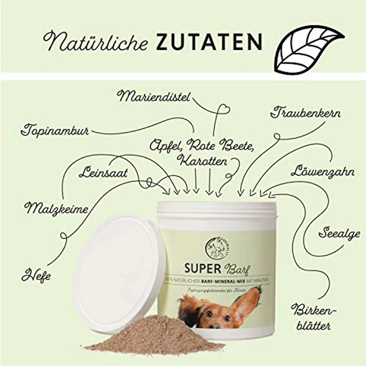 Annimally Super Barf Complete, Barf Zusatz Pulver für Hunde 500g, Vitamine & Mineralien Mix mit Gemüse und Obst, ideal für alle Altersklassen – Bild 4