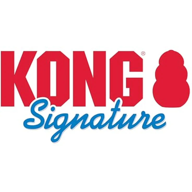 KONG Signature Ball, 2er Pack Hundespielzeug, robust, rot, Ø 8,5 cm (Größe L) – Bild 3