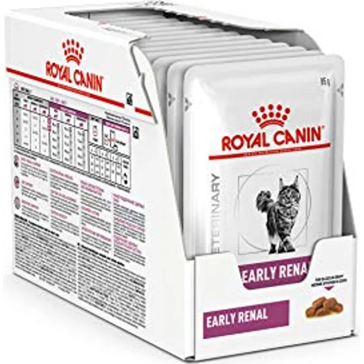 Royal Canin Veterinary Early Renal, 12 x 85 g, Diät-Alleinfuttermittel für Katzen zur frühen Unterstützung der Nierenfunktion, moderater Phosphorgehalt, mit EPA & DHA