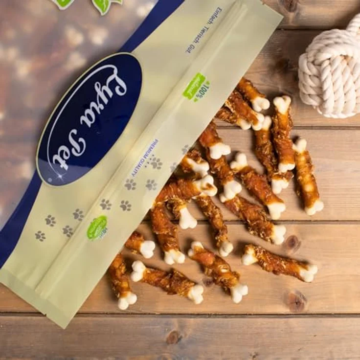 Lyra Pet® 5 kg Calciumknochen mit Hühnerbruststreifen, fettarmer Kausnack für Hunde, proteinreiche Belohnung – Bild 5