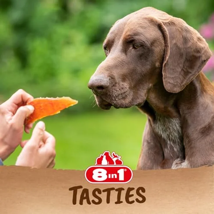 8in1 Tasties Hühnerbrust - Sparpaket, proteinreiche Hundesnacks, 3 x 85 g, ohne glutenhaltige Zutaten – Bild 6