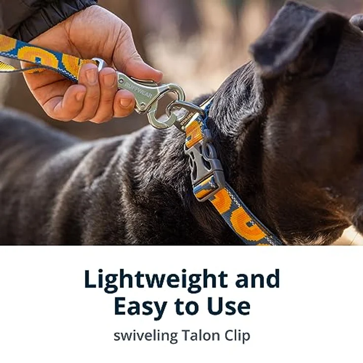 Ruffwear Hundeleine Crag Leash Midnight Wave, reflektierendes Tubelok Gewebe, verstellbarer Griff und seitliche Schnalle – Bild 6