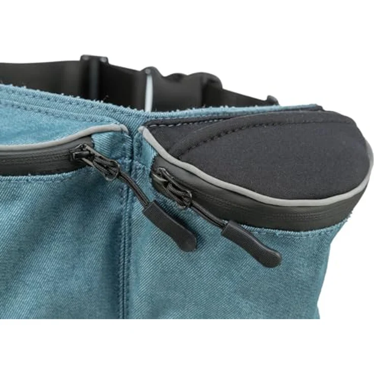 TRIXIE Leckerlibeutel Baggy Belt, Hüfttasche mit mehreren Fächern und wasserdichtem Reißverschluss, blau – Bild 4
