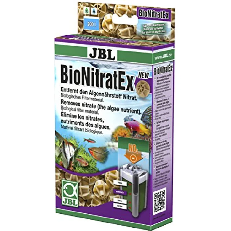 JBL BioNitratEX, Bio-Filtermaterial zur biologischen Nitratentfernung für Aquarien, 1 Liter