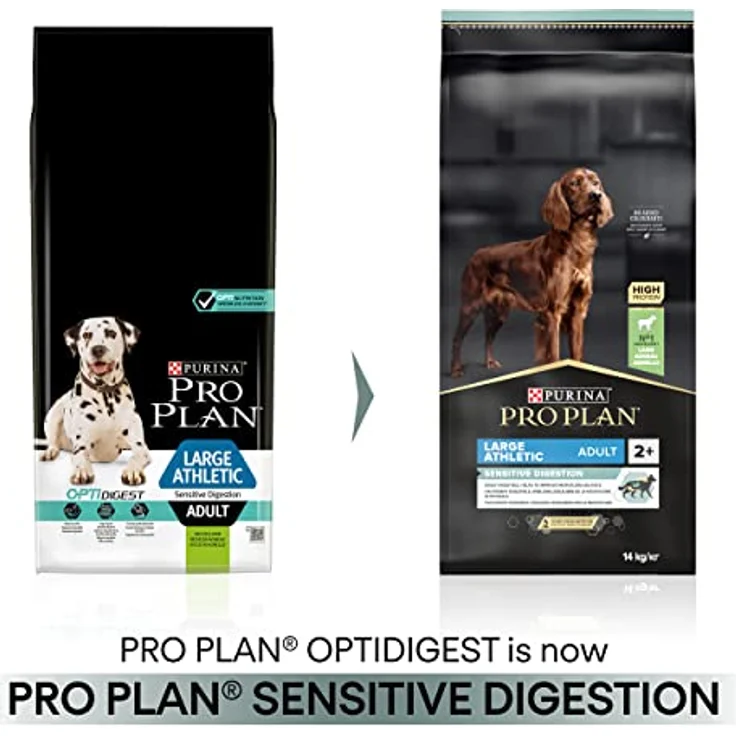 PURINA PRO PLAN Large Adult Athletic Lamm & Reis, Trockenfutter für große Hunde mit empfindlicher Verdauung, 2 x 14 kg Sparpaket – Bild 2
