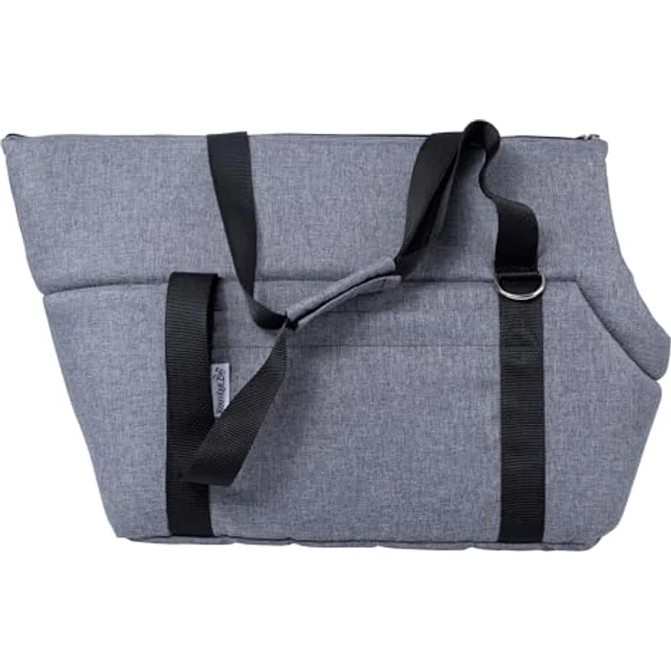 BOUTIQUE ZOO Hundetragetasche XL – große Transporttasche für mittelgroße Hunde & Katzen bis 15 kg, faltbar, weich, waschbar, 52×35×39 cm, Grau – Bild 4