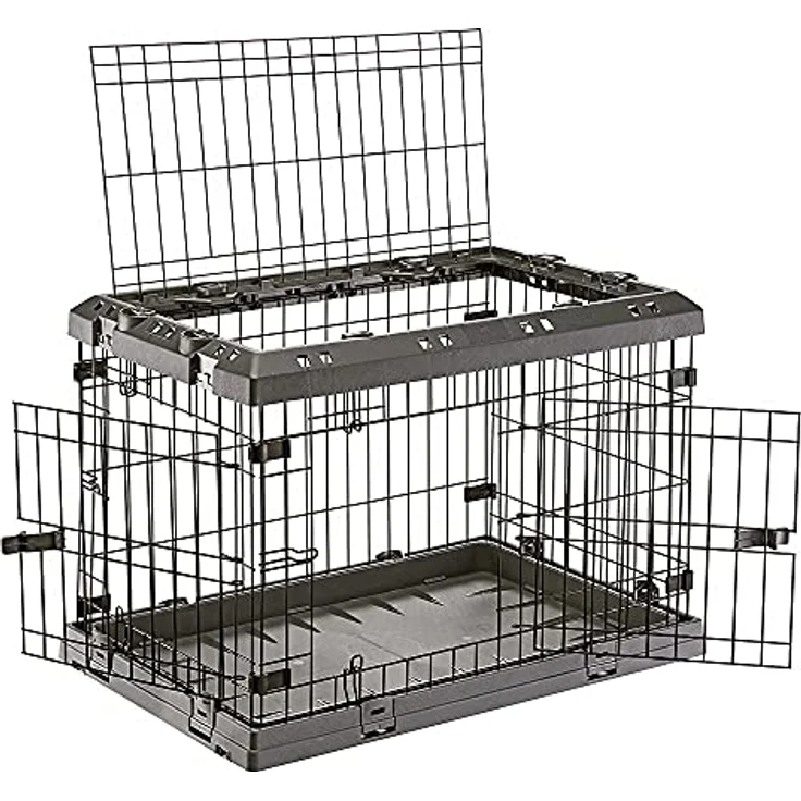 Ferplast Gabbia Cane Superior 75, Metall-Faltkäfig für kleine Hunde bis 12 kg, mit Trennwand und doppeltem Sicherheitsschloss, 77 x 51 x h 55 cm – Bild 3