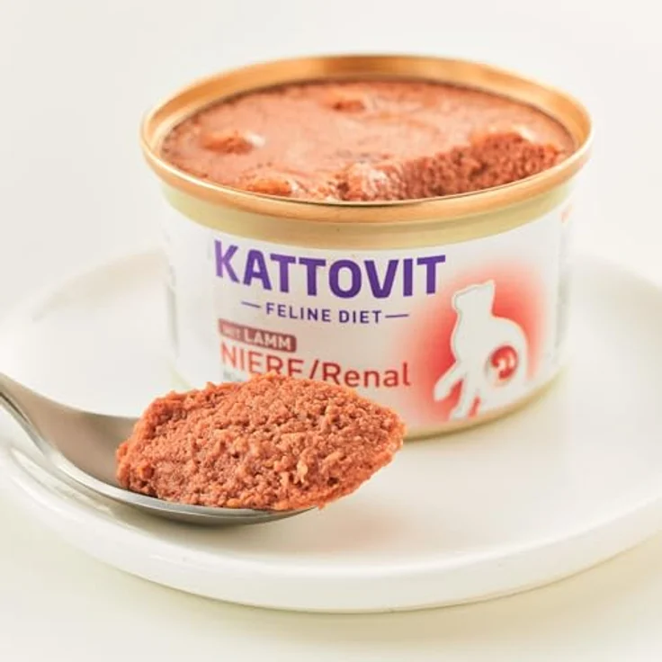 Kattovit Feline Diet Niere/Renal, Nassfutter für Katzen mit Lamm, 85 g - 12 Stück, reduziert in Phosphor zur Unterstützung der Nierenfunktion – Bild 4