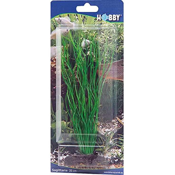 HOBBY Aquariendeko Sagittaria, 20 cm künstliche Aquarienpflanze mit natürlicher Bewegung und stabilem Halt im Bodengrund – Bild 2