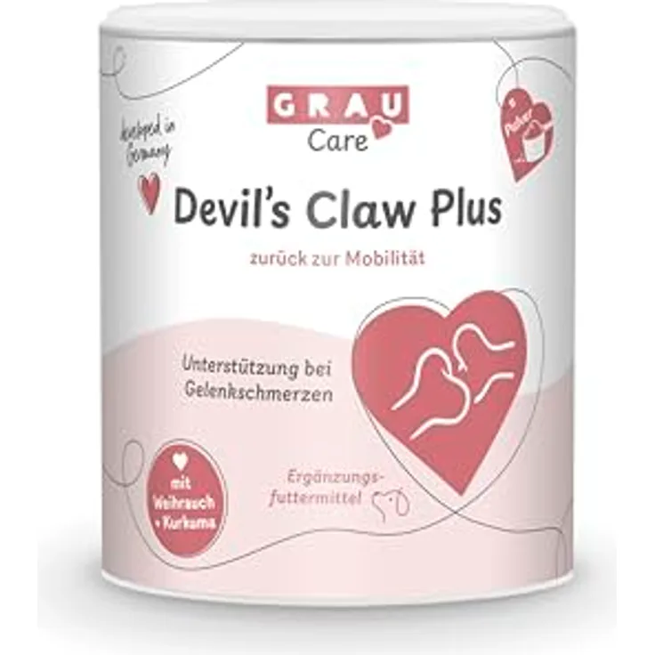 GRAU Devil's Claw Plus, Ergänzungsfuttermittel für Hunde mit Teufelskralle zur Unterstützung der Gelenke, 250g