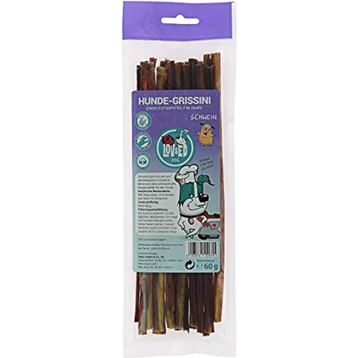 Lov&Ed Hundegrissini, Kausnack aus schonend getrockneten Schweinedärmen, 60 g