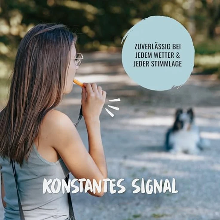 Rudelkönig Hundepfeife Rückruf, Hochfrequenz Trainingspfeife mit genormter Frequenz und Pfeifenband, BPA-frei – Bild 4