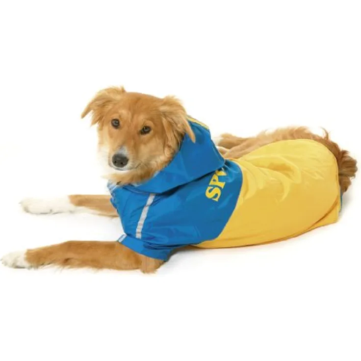 Karlie Hundemantel Sportiv Dog Tex gelb-blau 2 in 1 mit Fleece 48 cm - Wasserfest, windfest, reflektierende Streifen