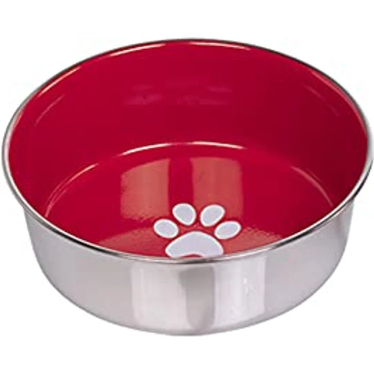 Nobby Edelstahlnapf HEAVY PAW, rutschfest, rot, 20,5 cm, 1,90 ltr., schwere Ausführung – Bild 1