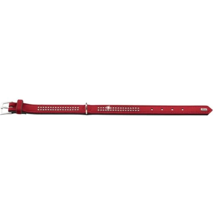 Hunter Hunde-Halsband Softie Deluxe rot-schwarz XS – Bild 3