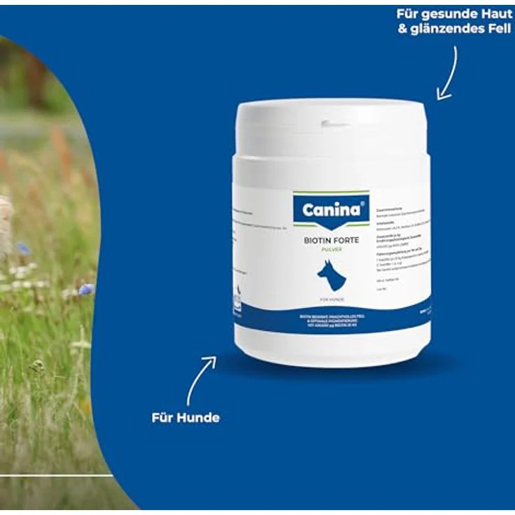 Canina Biotin Forte, Ergänzungsfuttermittel für Hunde, 500g Pulver für gesundes Fell und starke Krallen – Bild 6