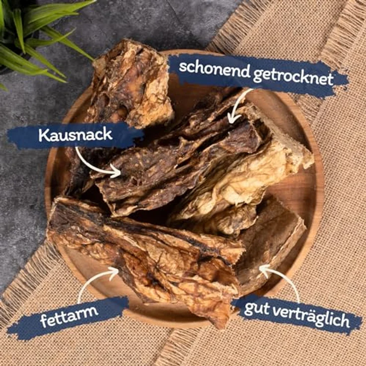 Lyra Pet® 5 kg Rinderlunge, getrockneter fettarmer Hundefutter Kausnack, proteinreiche Belohnung – Bild 2