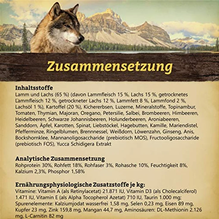 WOLFSBLUT Trockenfutter Hund Green Valley Adult, Lamm & Lachs mit Kartoffeln, 12,5 kg, ohne Getreide, mit Superfoods – Bild 3