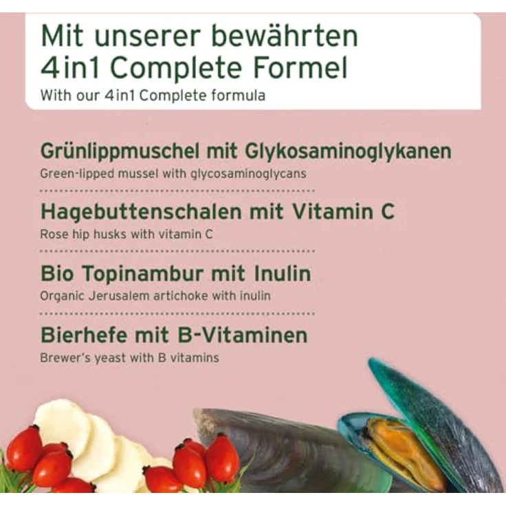 AniForte 4in1 Snack für Hunde 300g - Natürliche Rundumversorgung für Gelenke, Immunsystem, Verdauung, Fell & Haut, getreidefrei mit Grünlippmuschelpulver, Inulin, Hagebutte – Bild 4