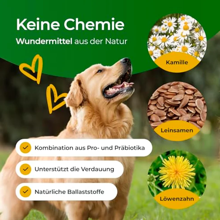 Hundpur Verdauungsglück 300g, Zusatzfutter Pellets für Hunde mit Prä- und Probiotika zur Stabilisierung der Verdauung – Bild 4