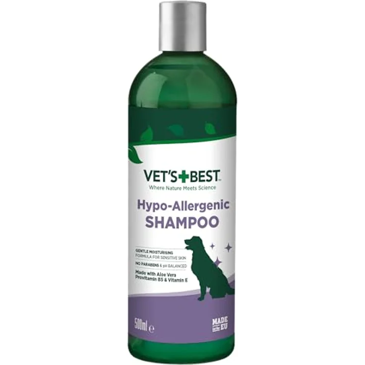 Vet's Best Hypoallergenes Hundeshampoo für empfindliche Haut, Linderung von Juckreiz, seifenfrei, 500ml – Bild 1