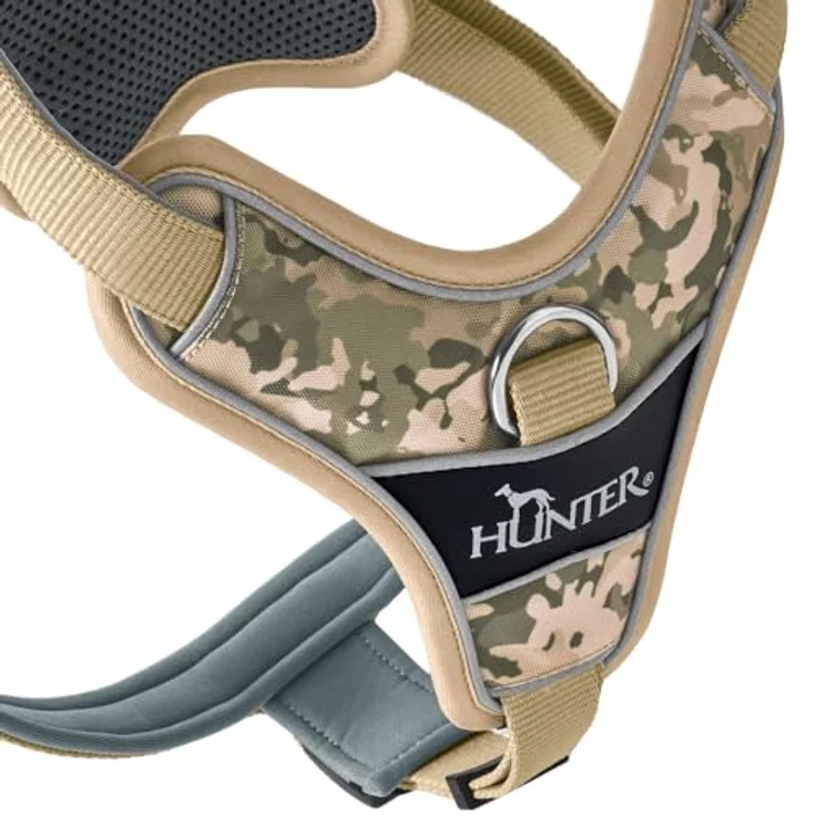 HUNTER Geschirr Divo Up Camouflage beige S, 5-fache Verstellmöglichkeit und ergonomische Passform – Bild 4