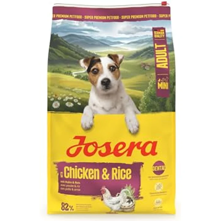 Josera Mini Adult Chicken & Rice, glutenfreies Hundefutter für kleine Hunde, 10 kg mit Zahnpflege und wertvollen Nährstoffen – Bild 1