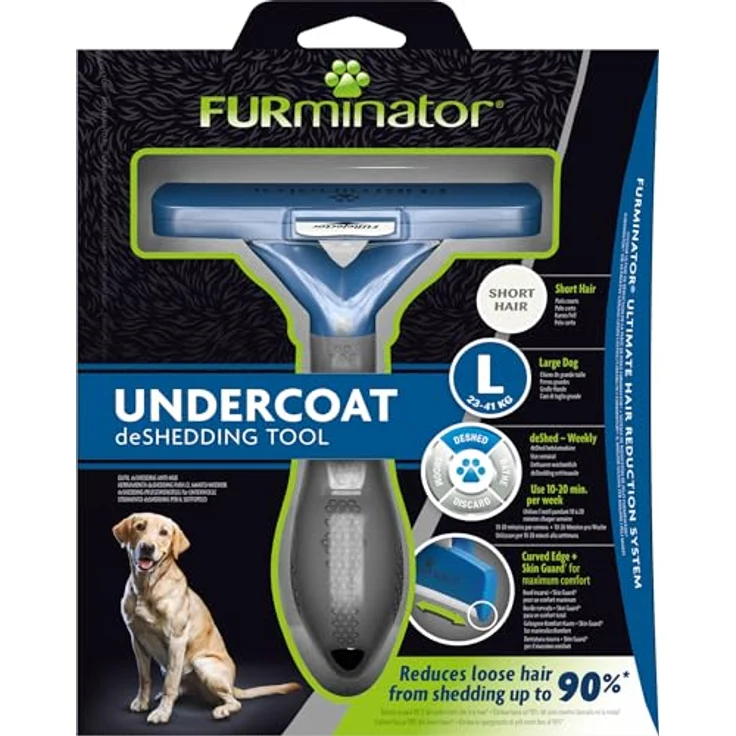 FURminator Fellbürste für kurzhaarige große Hunde, deShedding-Pflege Werkzeug – Bild 10