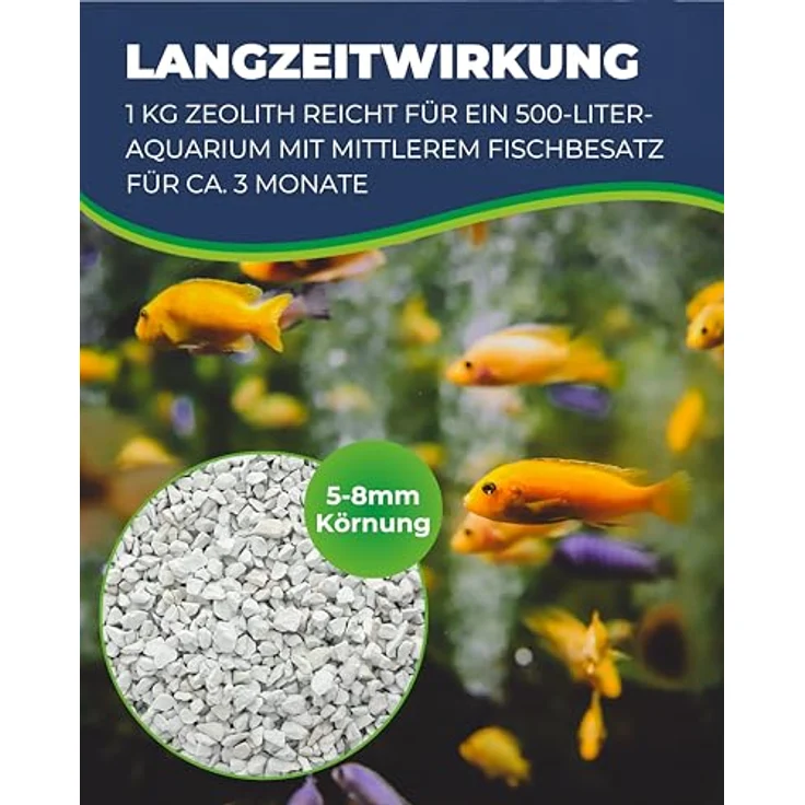 HOBBY Aquaristik Zeolith I 500g, Naturreines Filtermaterial für Süß- & Meerwasseraquarien, gegen Ammonium & Algenwachstum, biologische Wasseraufbereitung – Bild 4