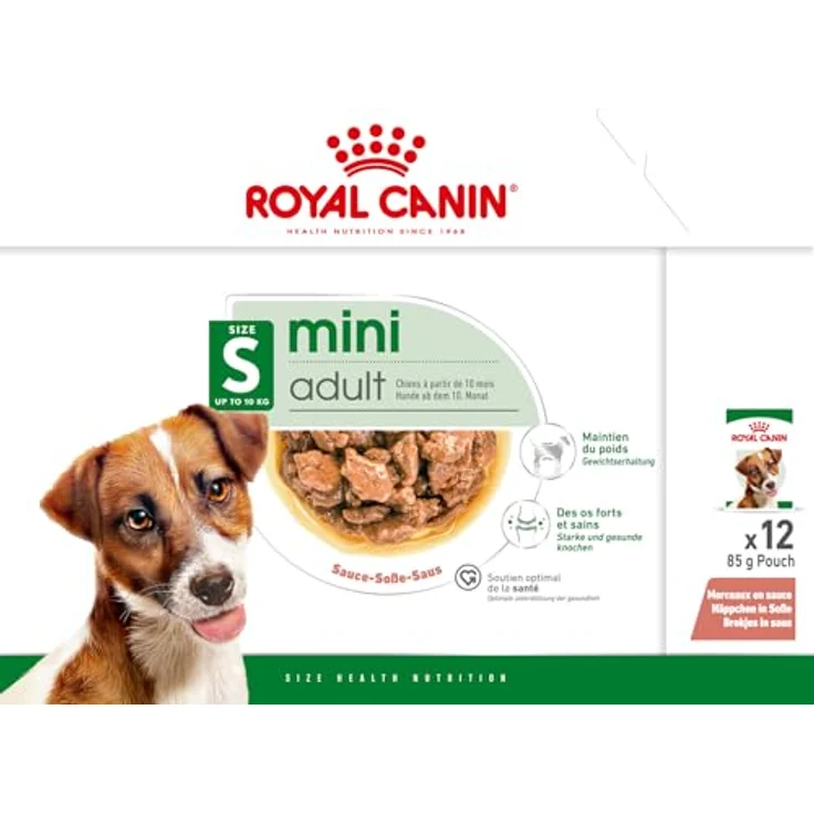 Royal Canin Mini Adult, 12 x 85 g Nassfutter für kleine Hunde, unterstützt gesunde Verdauung und glänzendes Fell – Bild 2