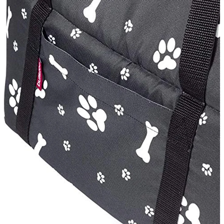 BOUTIQUE ZOO Hundetasche Schwarz, L für kleine und mittlere Hunde bis 15 kg, mit abnehmbarem Kissen und Sicherheitsgurt – Bild 5