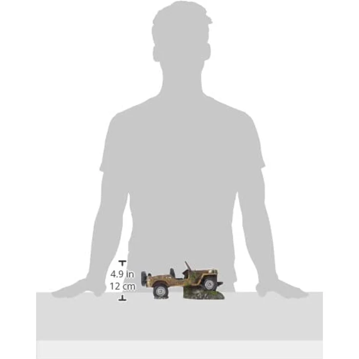 Nobby Aqua Ornaments JEEP WRACK, Aquarien-Dekoration, ungiftig und geeignet für Süß- und Seewasseraquarien, 26 x 15,5 x 12,5 cm – Bild 5