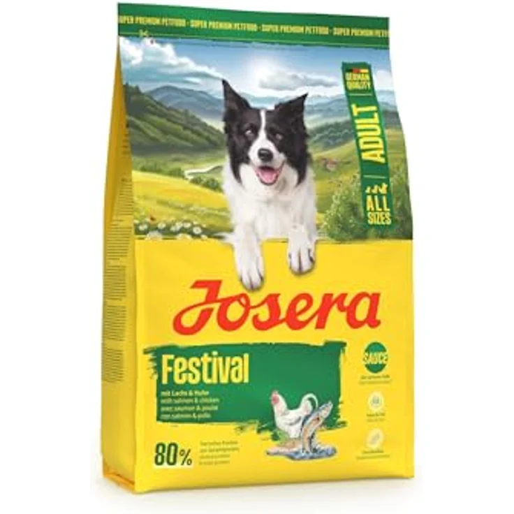 Josera Adult Festival, 3kg Hunde-Trockenfutter mit Lachs und Soße, glutenfreie Rezeptur, für anspruchsvolle Feinschmecker – Bild 3