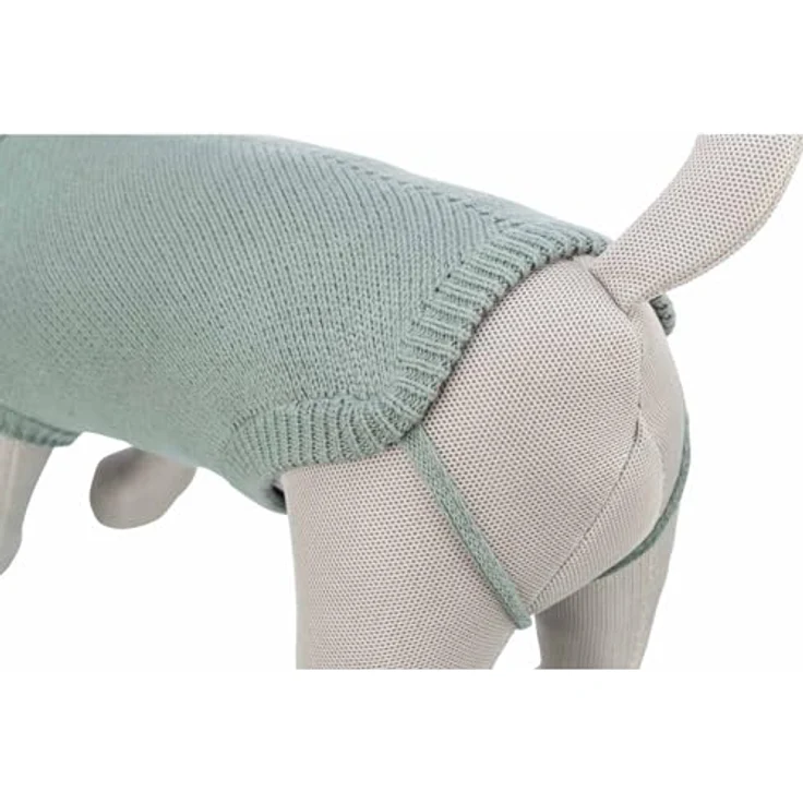 Trixie Citystyle Hundepullover Berlin Sage, warmer Pulli mit Kragen und Beinschlaufen, Größe L, 60 cm, aus Baumwolle/Wolle/Polyamid, waschbar bei 30 Grad – Bild 5