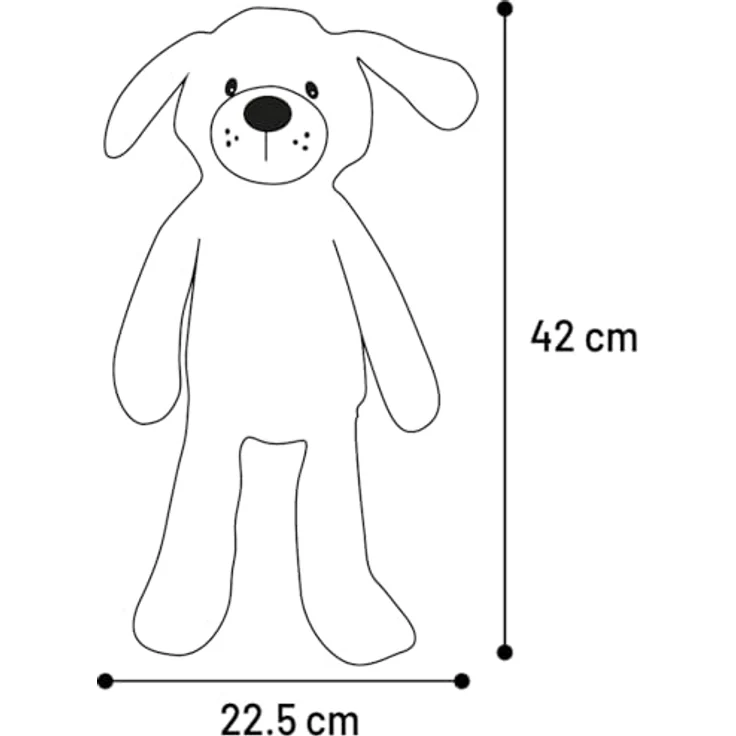 Flamingo Roza Hund Rosa XL, 42 cm Plüschspielzeug mit Quietscher und Knistereffekt – Bild 3