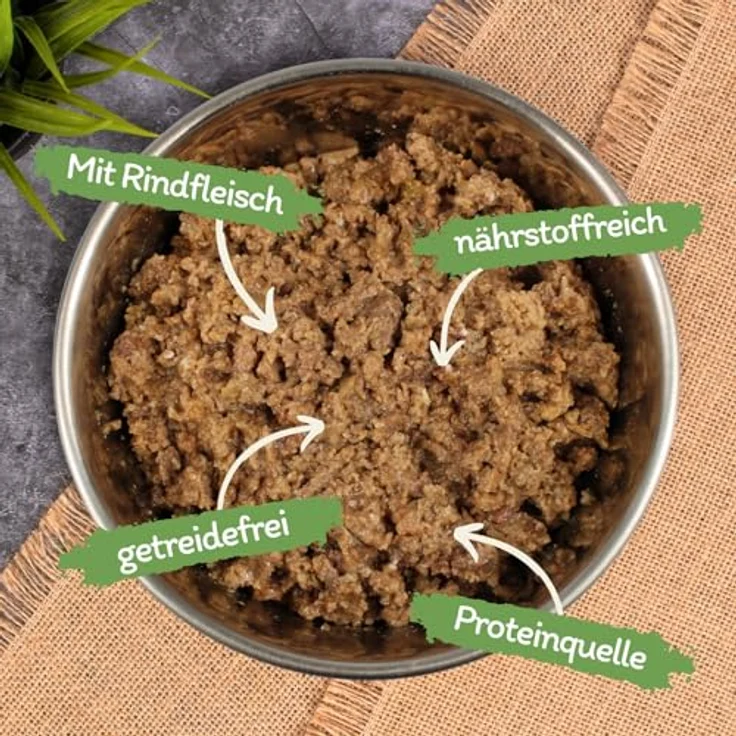 Lyra Pet Emily's Feine Paté, Katzen-Nassfutter reich an Rind, 17 x 100 g, getreide- und glutenfrei, hoch in Proteinen und Mineralien, ideal für alle Katzen und magenfreundlich – Bild 2