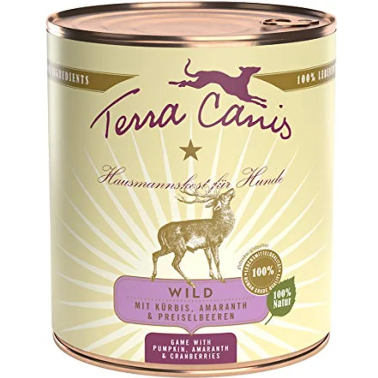 Terra Canis Sparpaket Wild mit Amaranth, Kürbis & Preiselbeeren, 12 x 800 g Hundefutter in Lebensmittelqualität