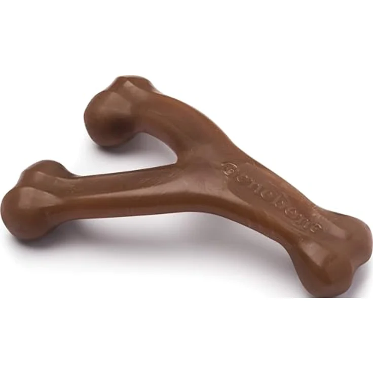 Benebone Wishbone, Knochenspielzeug für Hunde – Erdnussgeschmack, mittelgroß, langlebig und leicht zu greifen – Bild 1