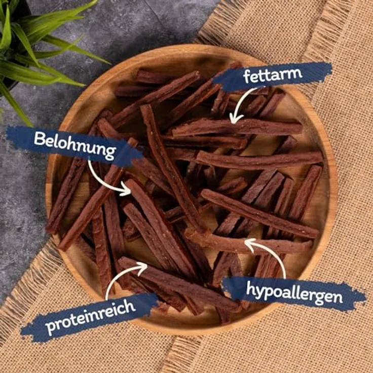 Lyra Pet® Pferdedörrfleisch Hundefutter Snack, 1 kg, fettarm, schonend getrocknet, Kausnack für Hunde, gut verträglich – Bild 2