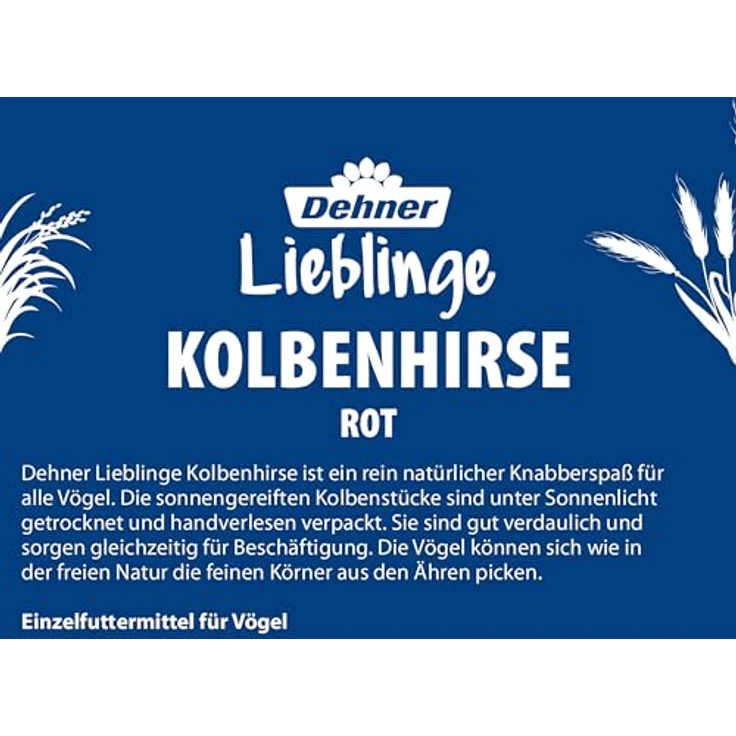 Dehner Kolbenhirse, rot, 500 g – sonnengereift und naturbelassenes Vogelfutter für Vögel und Nager – Bild 2