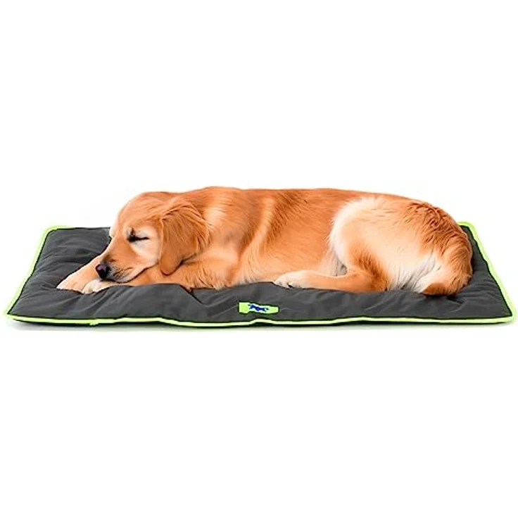 Ferplast Jolly Hundematte Groß, Waschbares Hundebett, Wasserdicht & Kratzfest, 98 x 65 cm, Schwarz – Bild 1