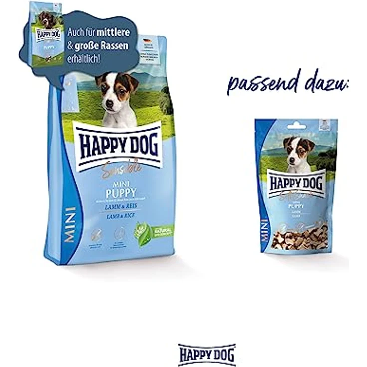 Happy Dog Sensible Mini Puppy, Weizenfreies Trockenfutter für Welpen mit kleinen Kroketten, 800 g – Bild 5