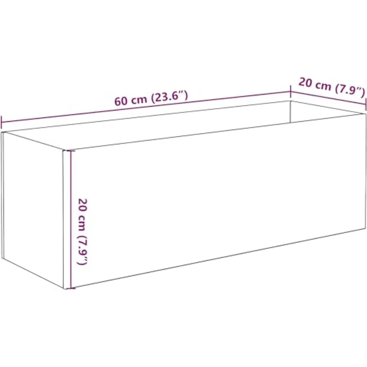 vidaXL Aquarium Transparent 60 x 20 x 20 cm, rechteckiges Glasbecken mit modernem Design für Zuhause und Büro, pflegeleicht und stabil – Bild 3