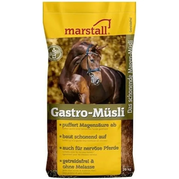 Marstall 20kg Gastro-Müsli, magenschonendes Pferdemüsli, getreidefrei und ohne Melasse